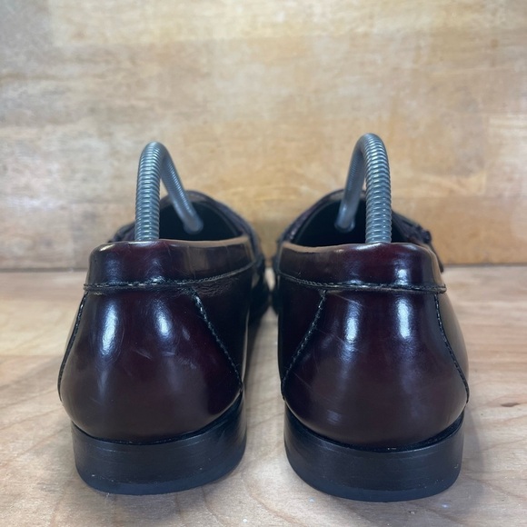 Cole Haan City Mens Sz 9.5 (D) Kiltie Monk Strap Loafers Shoes Cordovan Burgundy - Picture 4 of 8